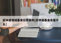 区块链领域基金公司架构[区块链基金会是什么]