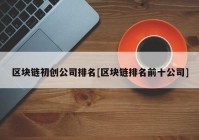 区块链初创公司排名[区块链排名前十公司]